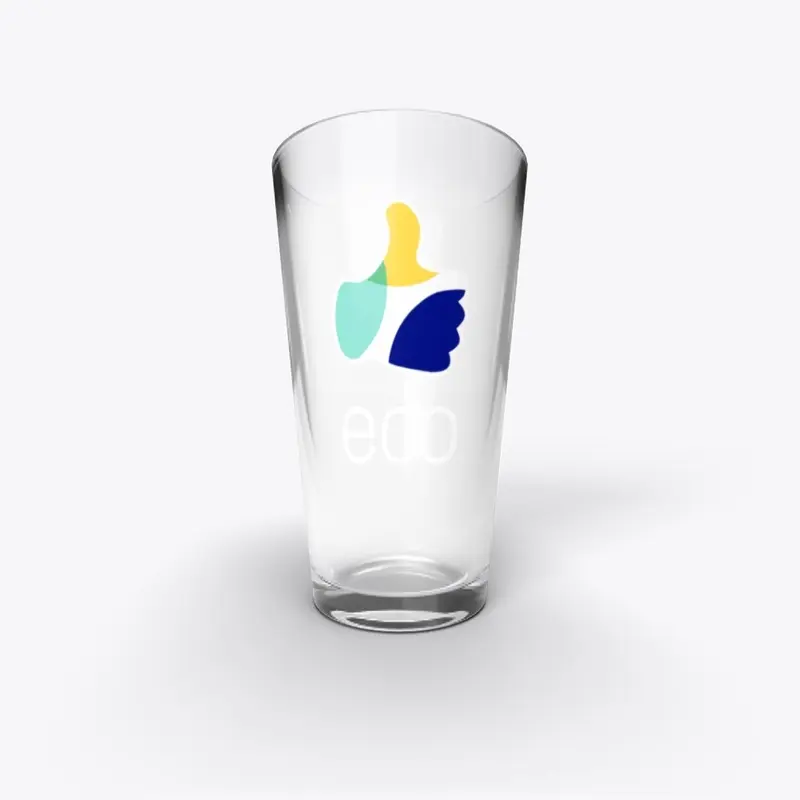 Eco Pint Glass Thumbs Up